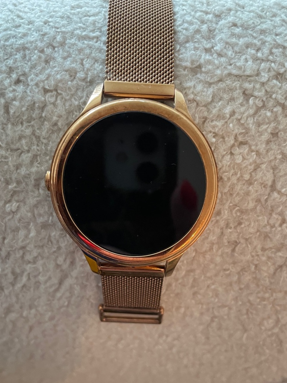 Fossil Rose Gold Stainless Steel Mesh Smartwatch